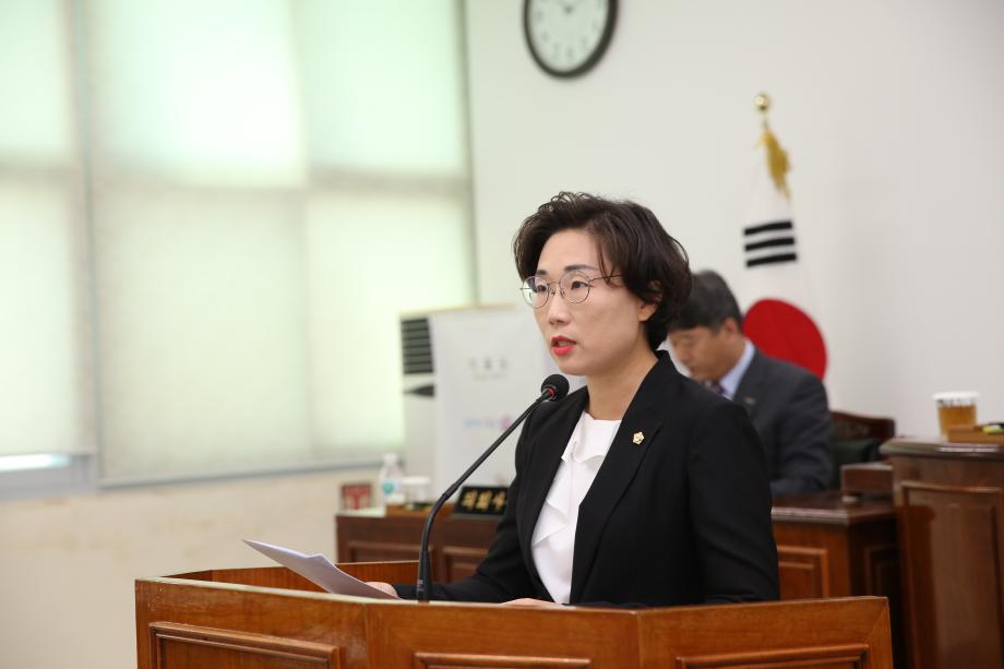 서천군의회 김아진 의원, 문화·예술 활성화 방안 촉구